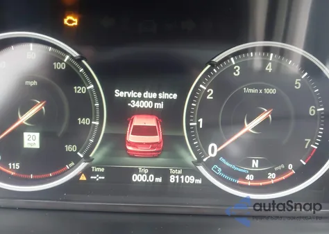 2015 BMW 750I из США, поврежденный, VIN WBAYA8C59FD825443